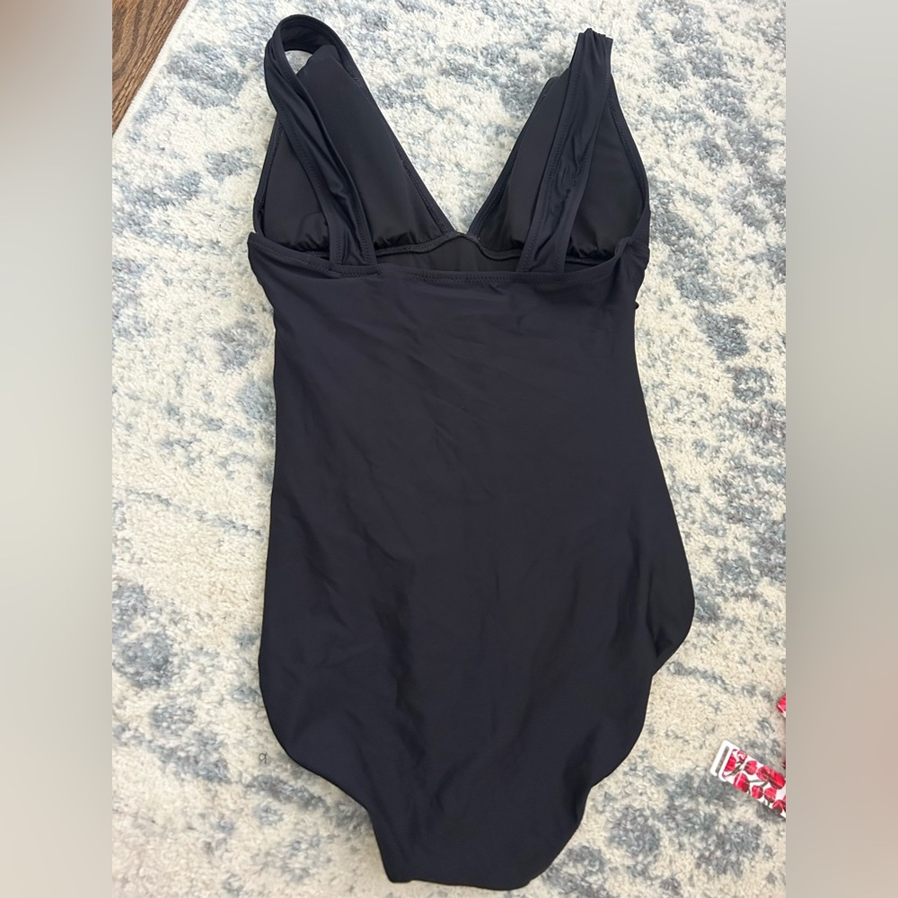J. Crew Ruched V-neck one-piece swimsuit - Picture 6 of 8
